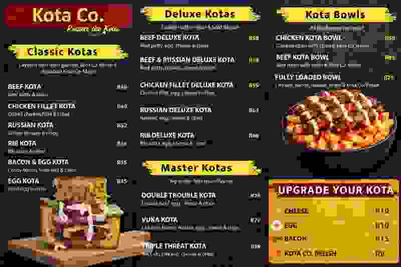 Kota Menu page 2